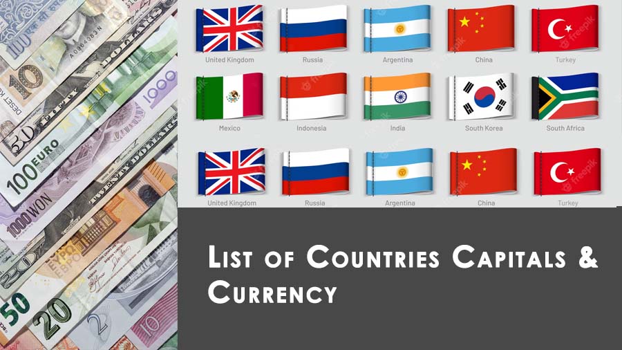 List Of Asian Countries With Their Respective Capitals And Currencies